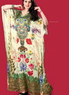 Cream Colour Fancy Designer Casual Wear Japan Satin Silk Kaftan Style Kurti Collection 201